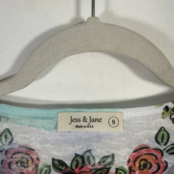 Jess & Jane French Paris Cafe Long Sleeve Tunic T-Shirt Artsy Womens Small - Picture 4 of 6